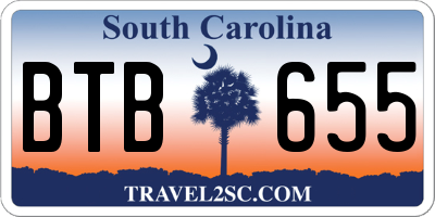 SC license plate BTB655