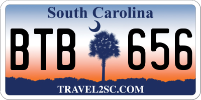 SC license plate BTB656