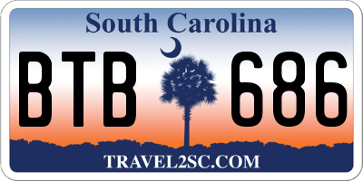 SC license plate BTB686