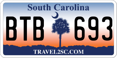 SC license plate BTB693
