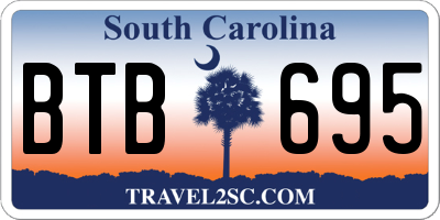 SC license plate BTB695