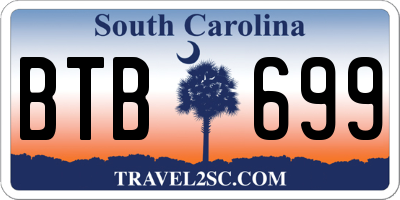 SC license plate BTB699
