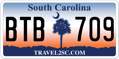 SC license plate BTB709