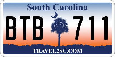 SC license plate BTB711