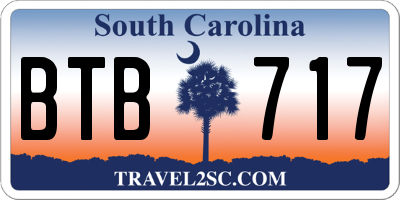 SC license plate BTB717
