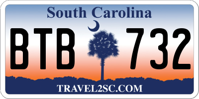 SC license plate BTB732