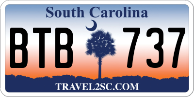 SC license plate BTB737
