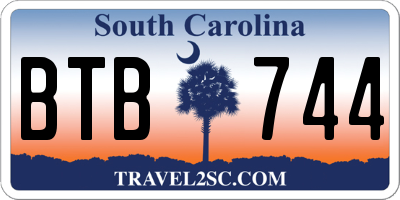 SC license plate BTB744