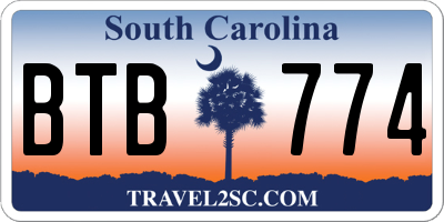 SC license plate BTB774