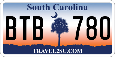 SC license plate BTB780