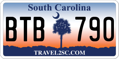 SC license plate BTB790