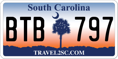 SC license plate BTB797