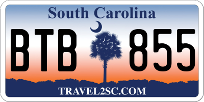 SC license plate BTB855