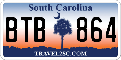 SC license plate BTB864