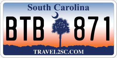 SC license plate BTB871