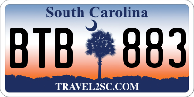 SC license plate BTB883