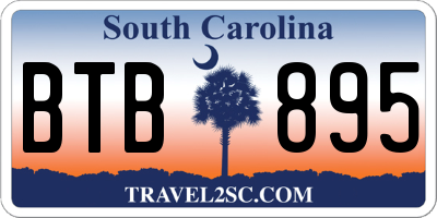 SC license plate BTB895