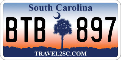 SC license plate BTB897