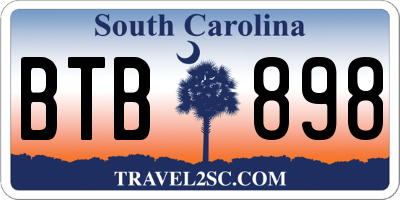 SC license plate BTB898