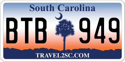 SC license plate BTB949