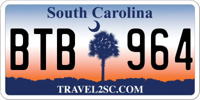 SC license plate BTB964
