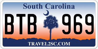 SC license plate BTB969