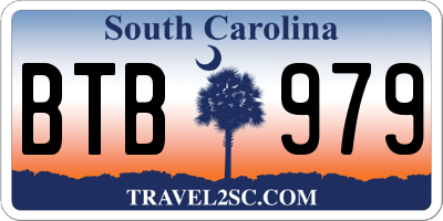 SC license plate BTB979