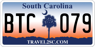 SC license plate BTC079