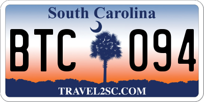 SC license plate BTC094