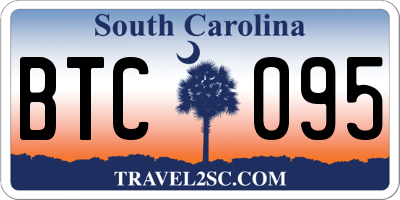SC license plate BTC095