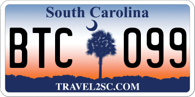 SC license plate BTC099