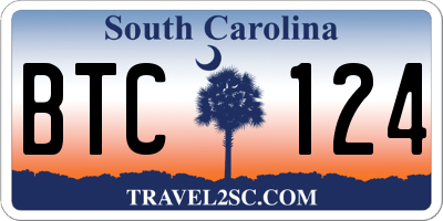 SC license plate BTC124
