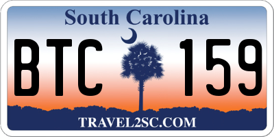 SC license plate BTC159