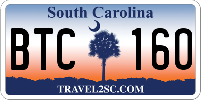 SC license plate BTC160