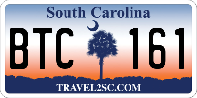SC license plate BTC161