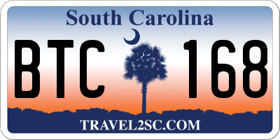 SC license plate BTC168
