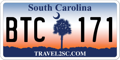 SC license plate BTC171