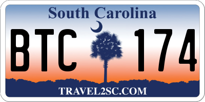 SC license plate BTC174