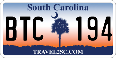 SC license plate BTC194