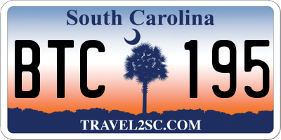 SC license plate BTC195