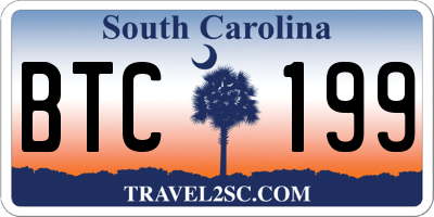 SC license plate BTC199