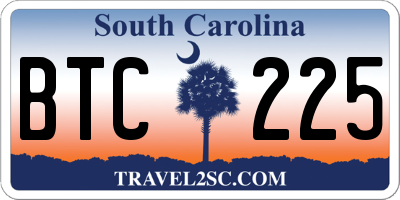SC license plate BTC225