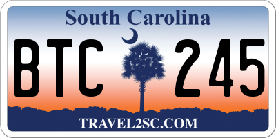 SC license plate BTC245