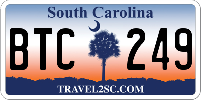 SC license plate BTC249