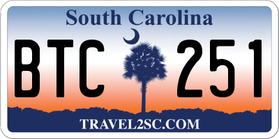 SC license plate BTC251