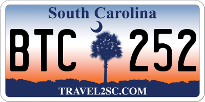 SC license plate BTC252