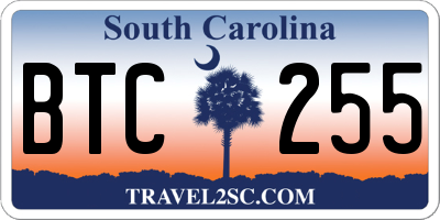 SC license plate BTC255