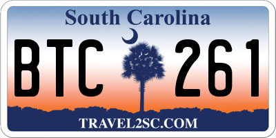SC license plate BTC261