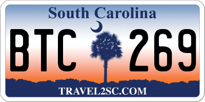 SC license plate BTC269