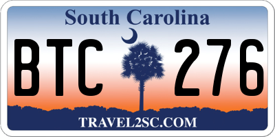 SC license plate BTC276